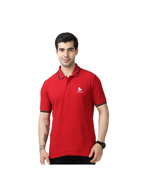 Marks & Spencer Polo T-shirt Tipping - Red with Blue & Green Tipping